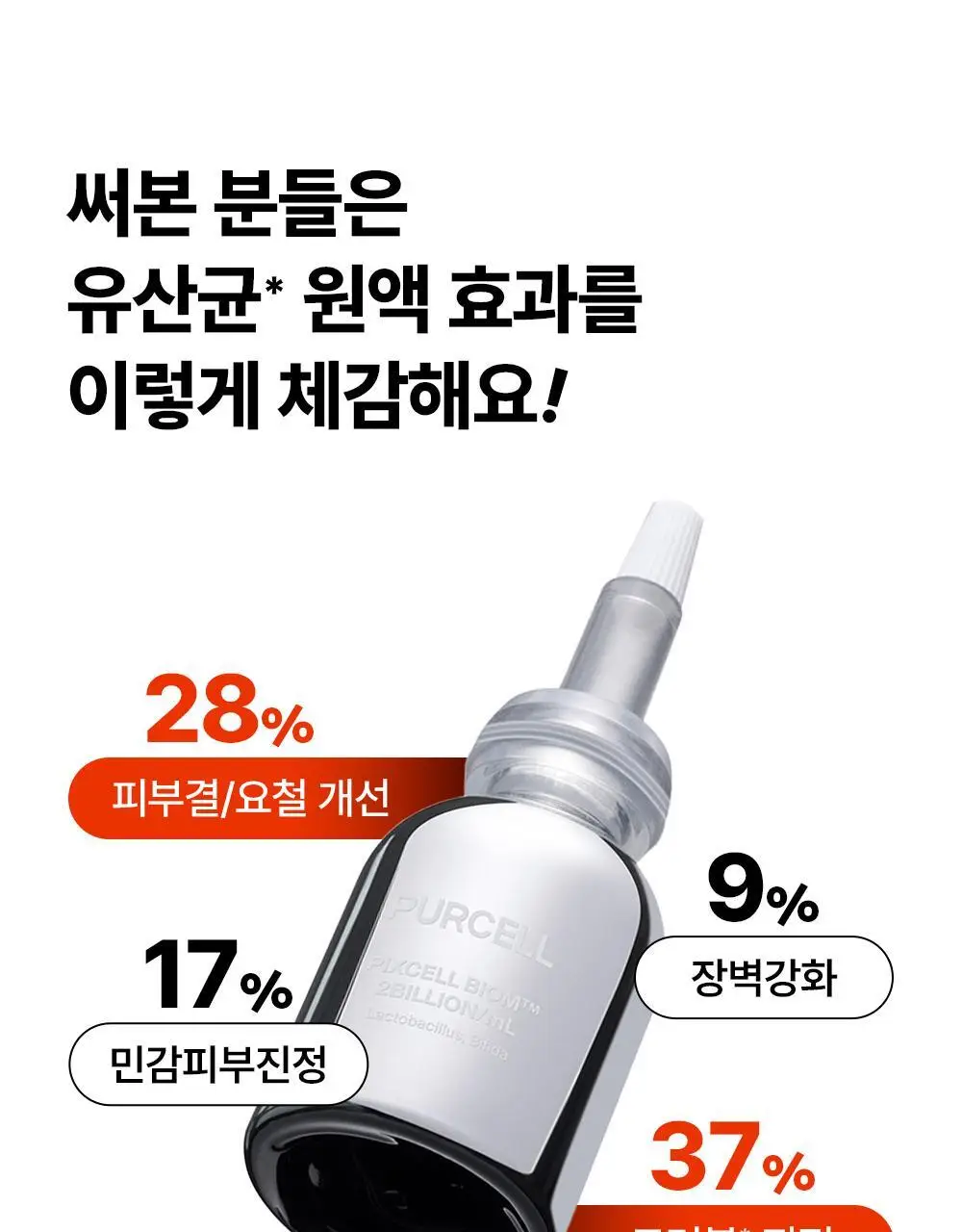 [총40ml/장벽강화세럼] 퍼셀 20억/mL 픽셀바이옴 유산균 원액 20ml 더블 기획 상세페이지 18